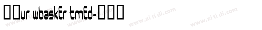 汉仪UR WBasker TMed字体转换